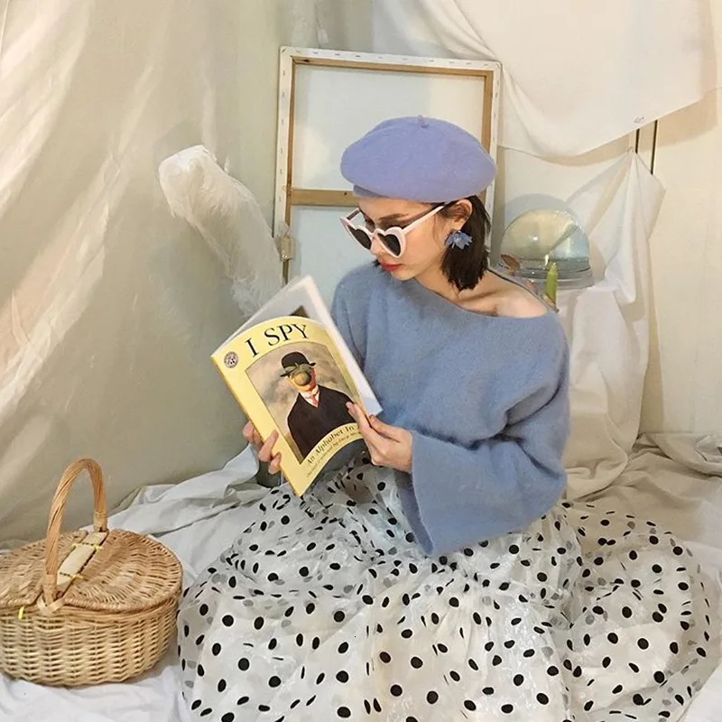 Зимние недорогие однотонные береты женская шапочка женские шапки Дамская шапка