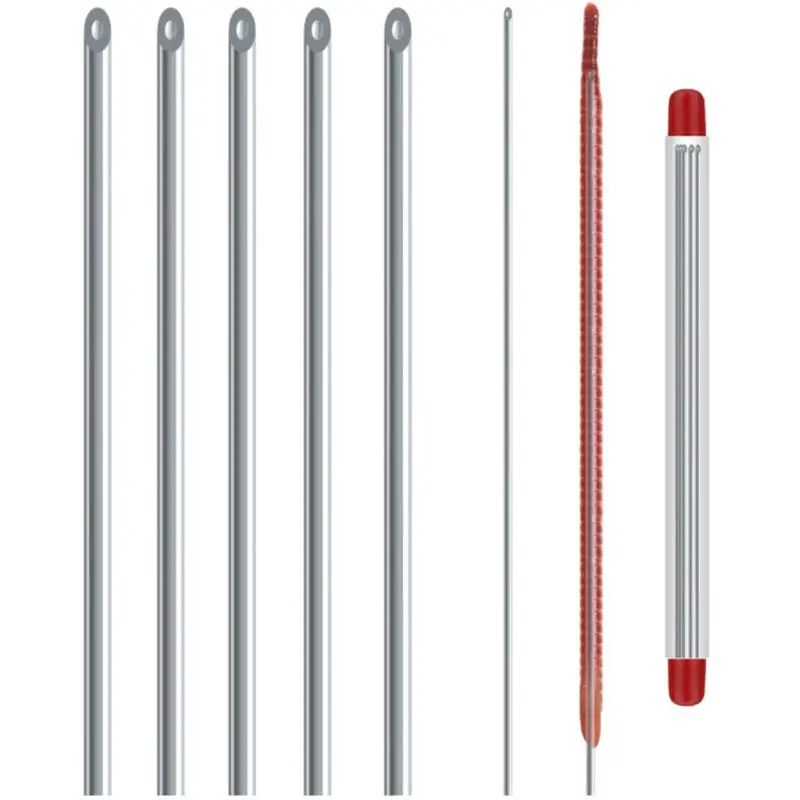 

5 Pcs/set Metal Hollow Gas Needle Stainless Steel Fast Upper Bait Penetrate Earthworm Fishing Gear Accessories Tools PXPF