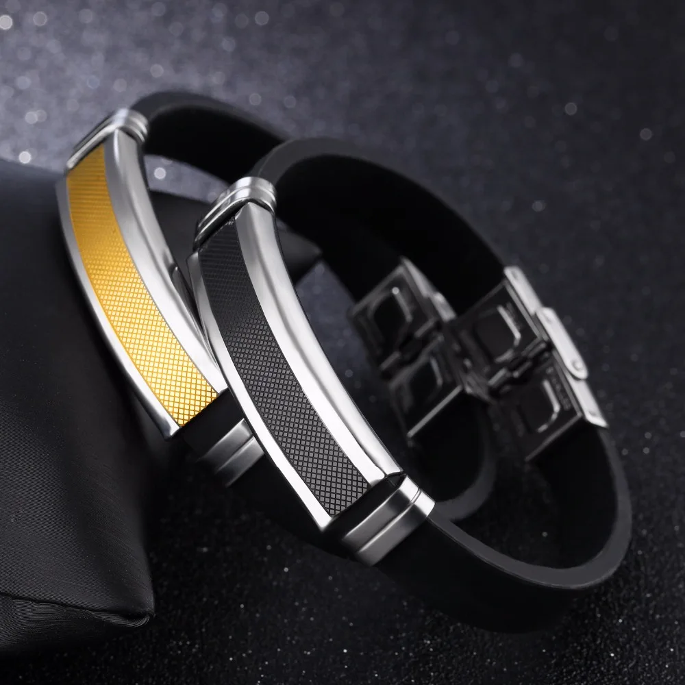 JHSL брендовые модные ювелирные изделия для мальчиков мужские силиконовые