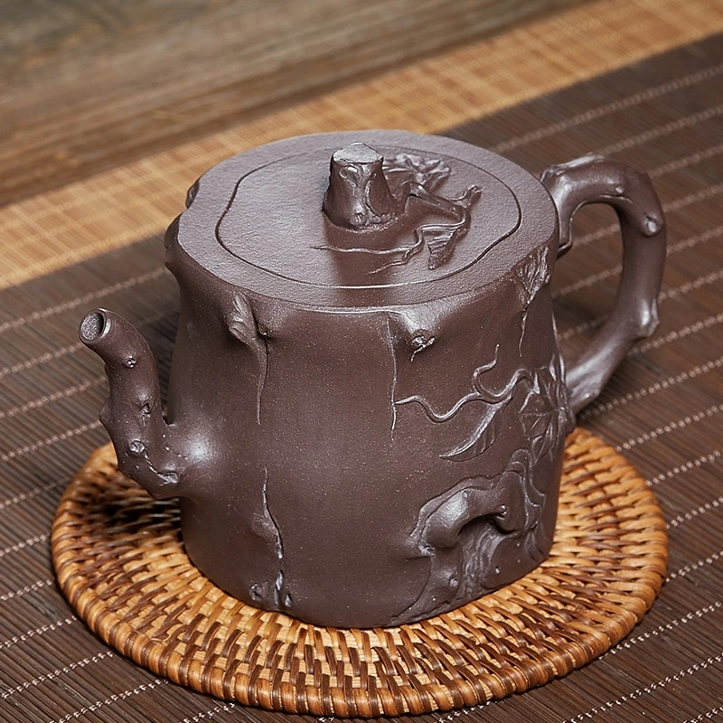 

pure manual undressed ore small purple sand teapot a pot of two cups of famous master authentic tea purple clay suit