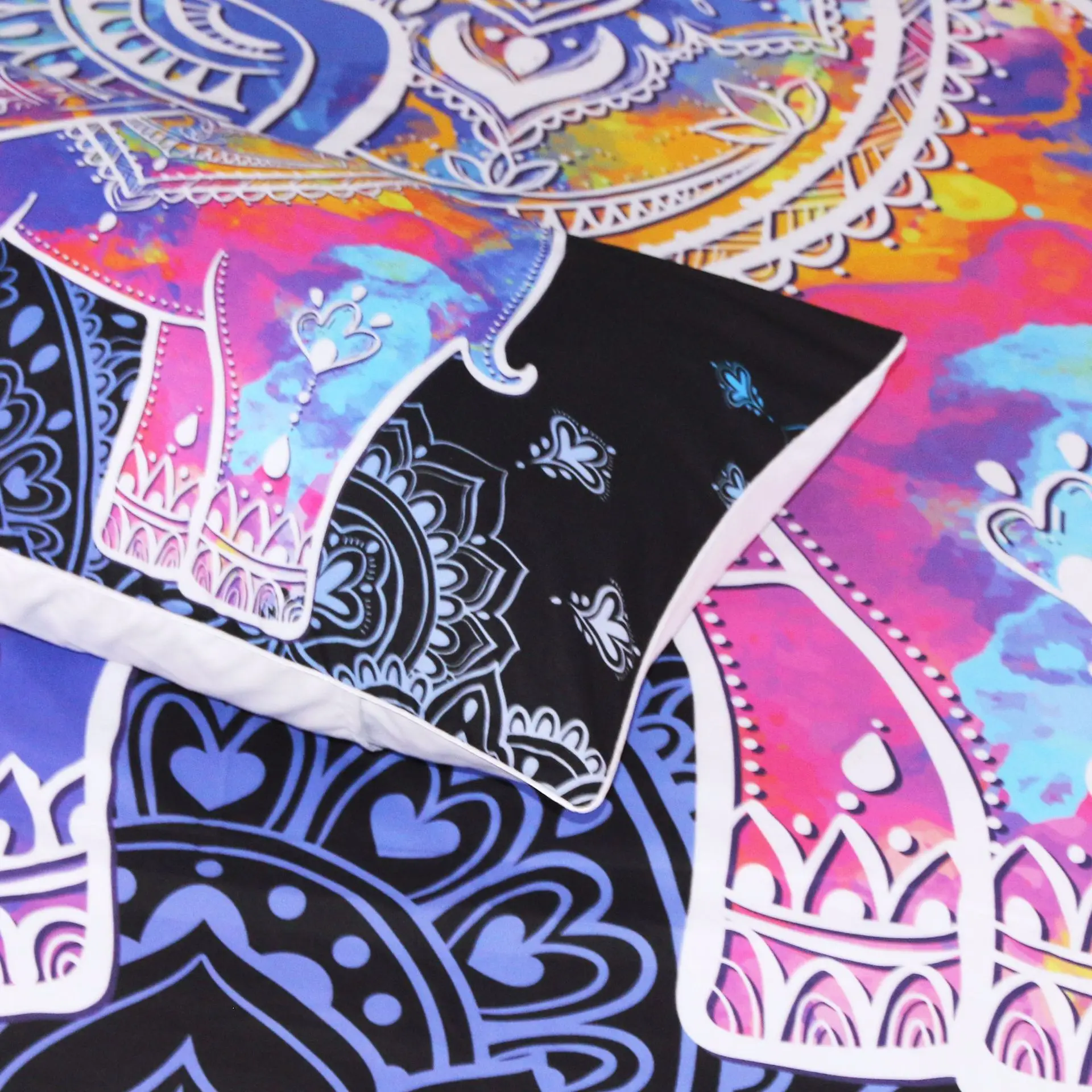 Elephant Phantom Pattern High Quality Home Textile Quilt Cover with 2 Pillowcase 3D Printing Bedding 3 Pcs Set and Sheet | Дом и сад