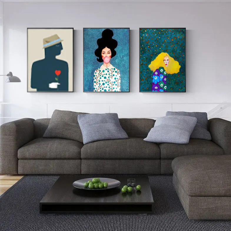 Постер в скандинавском стиле Настенная картина романтические картины на холсте