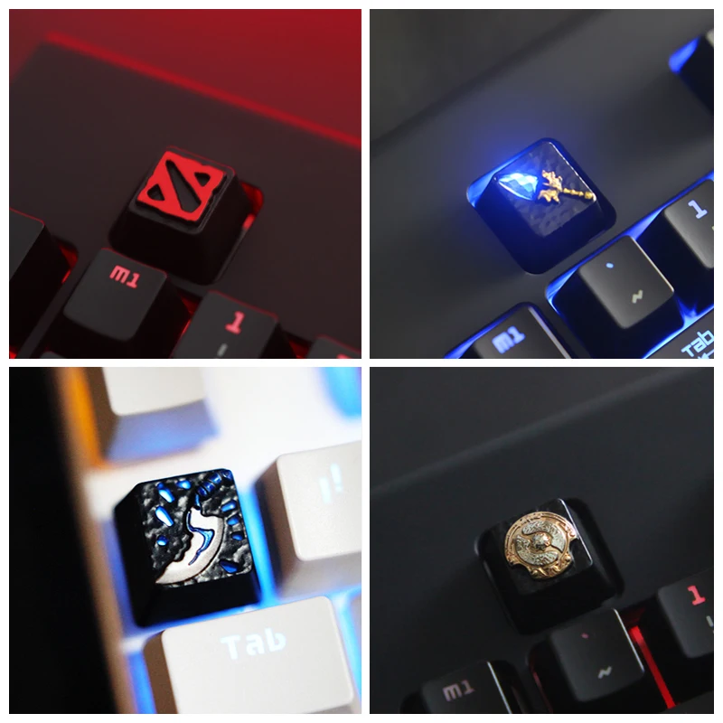Tampa de Teclado Mecânico para Personalização Altura de Chave Keycap Peça r4 1 Dota2