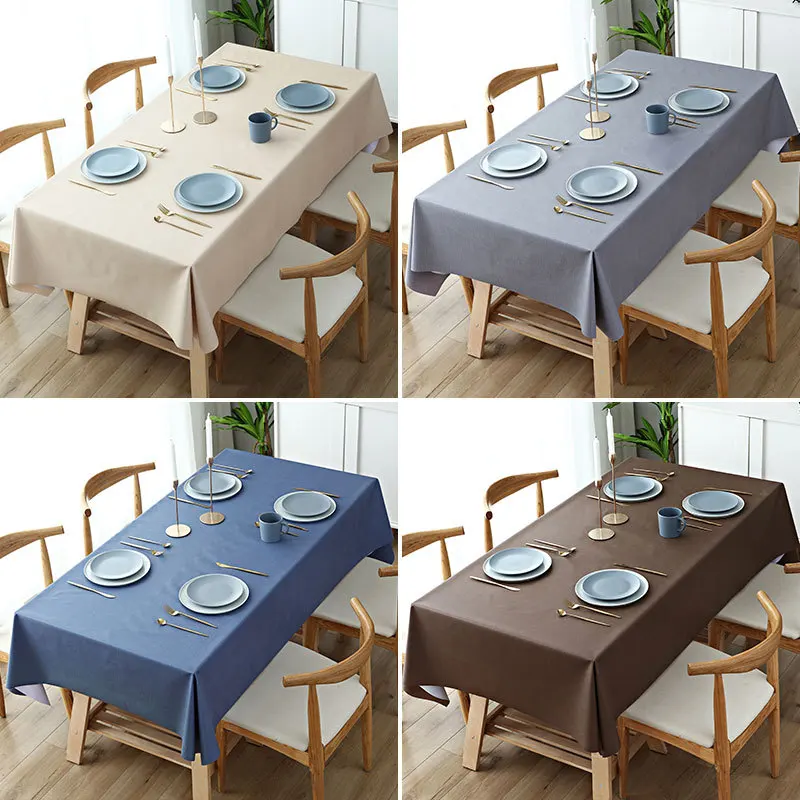 

Tablecloth Waterproof Pvc Rectangular Table Cover Oil-proof Tablecloth Party Dining Lattice Cartoon Pattern Coffee Table Mat
