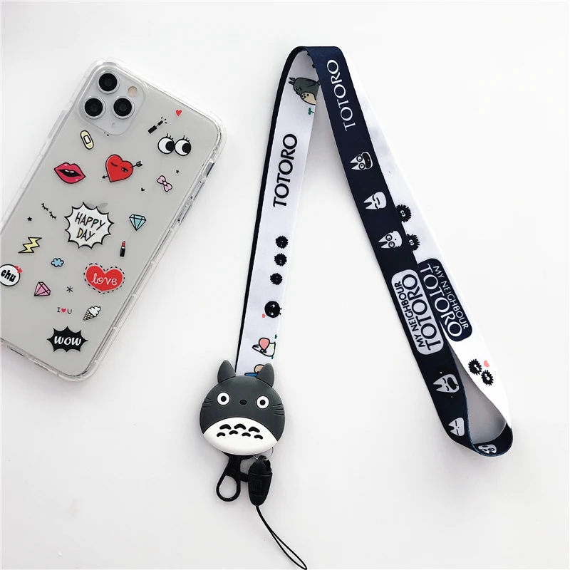 Мультфильм розетка для мобильного телефона lanyard брелок ключей на бретельках со