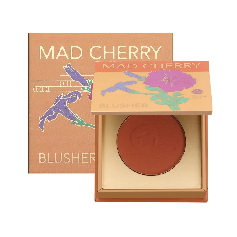

Tiny Face Blush Makeup Blusher Red Orange Shadows Pallet Matte Contouring for Cheeks Tint Genuine Powder Vintage Rouge Palette