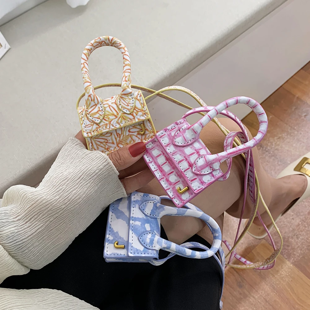 

2 Pieces Square Flap Bag Fashion New Quality PU Leather Women's Small Handbag Crocodile MINI Shoulder Bags Crossbody Purses