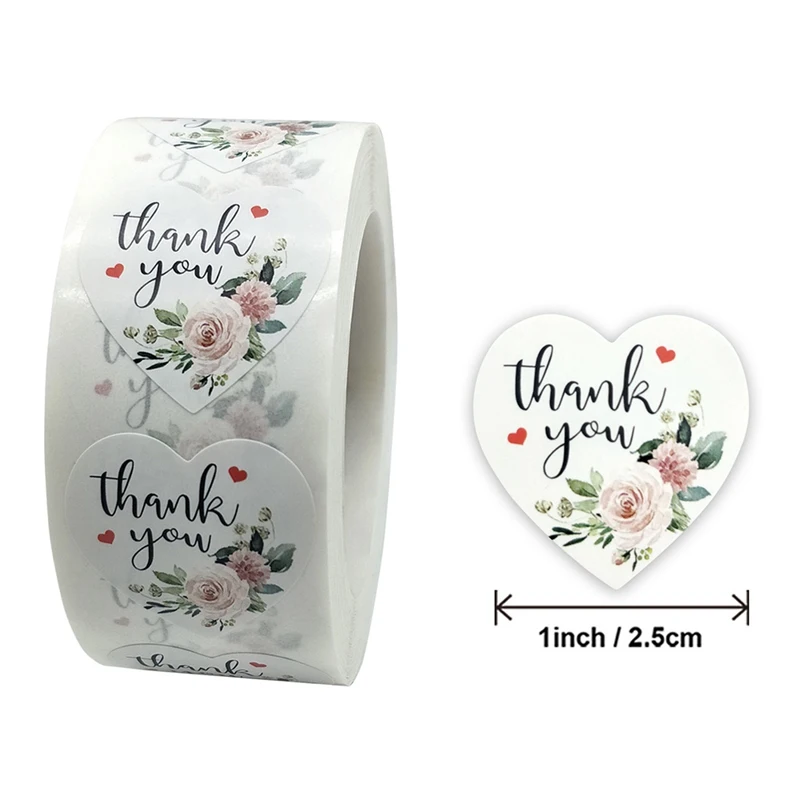 500 шт./рулон милые декоративные наклейки в виде сердца и цветов | Канцтовары для