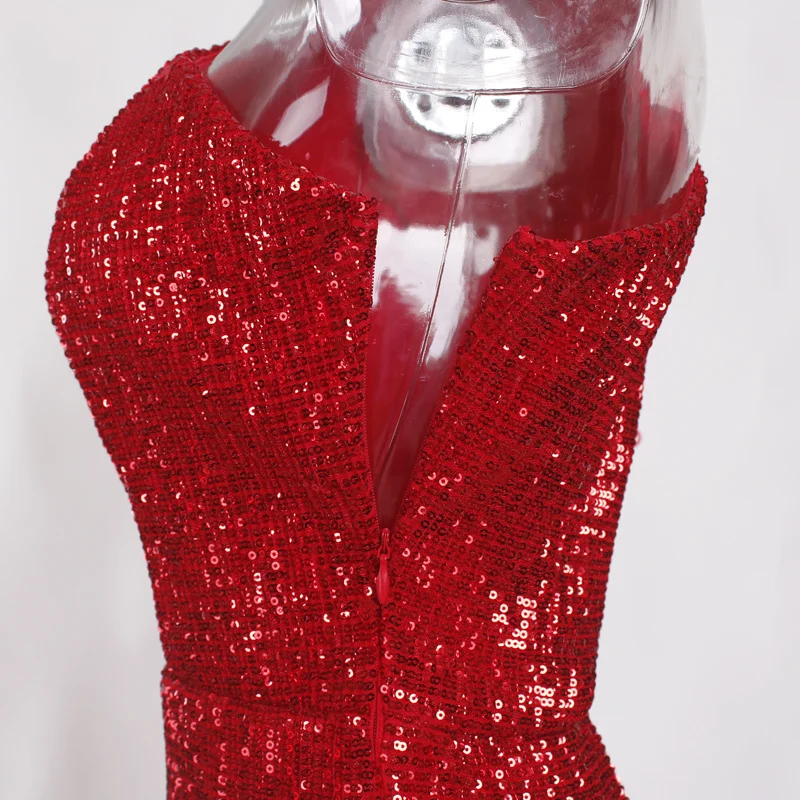 

One Shoulder Luxury Stretchy Silver Sequin Night Gown Party Dress Bodycon Floor Length Backless Female Mermaid Maternity Dress