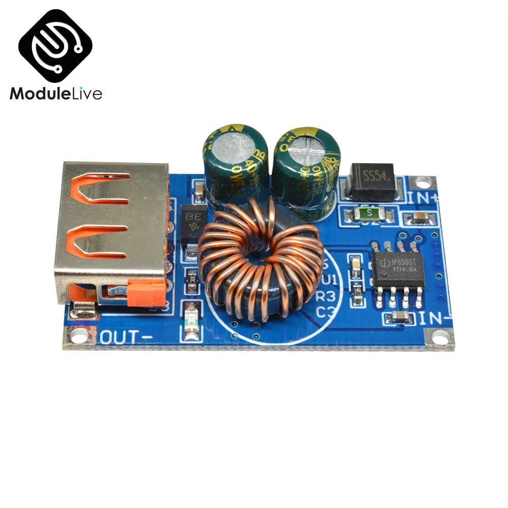 12 В 24 в QC2.0 QC3.0 Быстрая зарядка USB DC понижающий модуль мобильный телефон зарядная