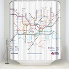 Занавеска для душа CHARMHOME, водонепроницаемая шторка из полиэстера, с картой, в комплекте