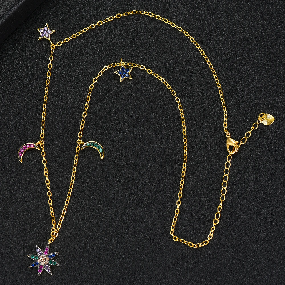 Цепочка с подвеской в стиле фейерверка фианитом 2019 | Украшения и аксессуары