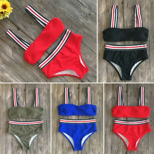 Женские летние купальники бикини набор пуш ап бюстгальтер купальный костюм