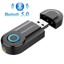 Bluetooth 5.0 Transmitter Audio 5.0 Wireless Adapter Audio 3.5mm Bluetooth Aux TV Computer Headphones Car Accessories