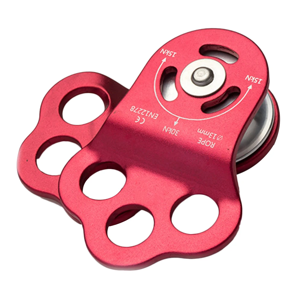 

30NK Rock Climbing Pulley Fixed Sideplate Single Sheave Pulley Outdoor Survival Tool High Altitud Traverse Hauling Gear
