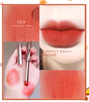 6 colors soft mist lipstick lip makeup silky lip stick waterproof lip gloss non stick cup lip tint for women cosmetic qbmy