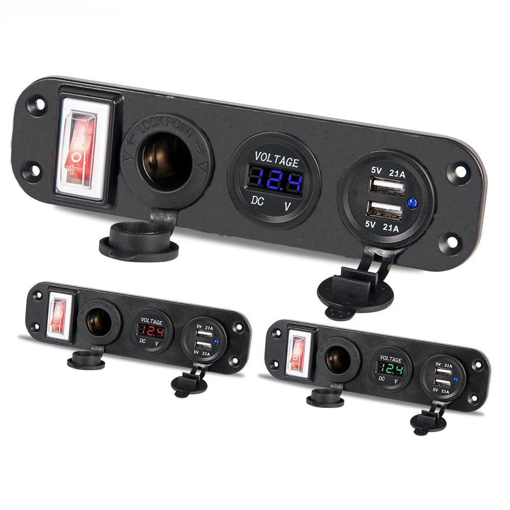 

VEHEMO 3.1A Car Phone Charger Auto Voltmeter Car Voltmeter Charger Practica Voltage Display ABS Auto USB Charger for Insight