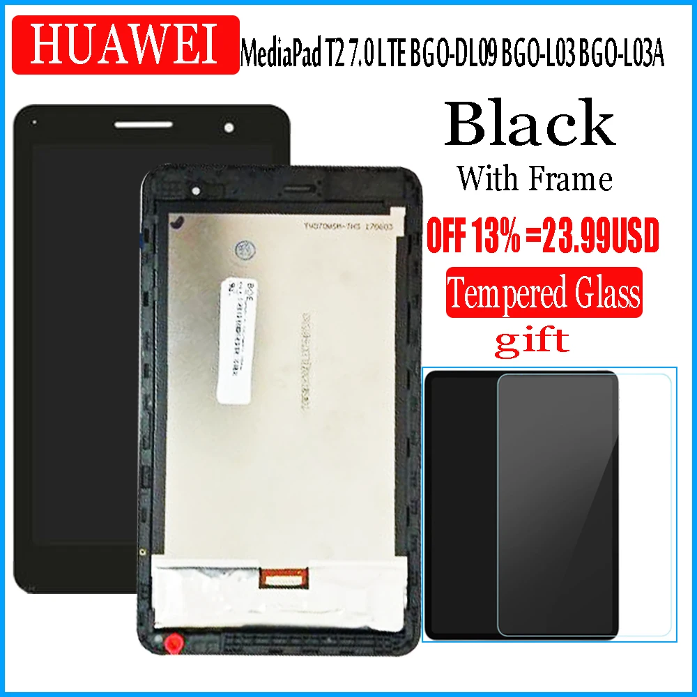 ЖК дисплей с дигитайзером сенсорного экрана в сборе для Huawei MediaPad T2 7 0 LTE дисплеем