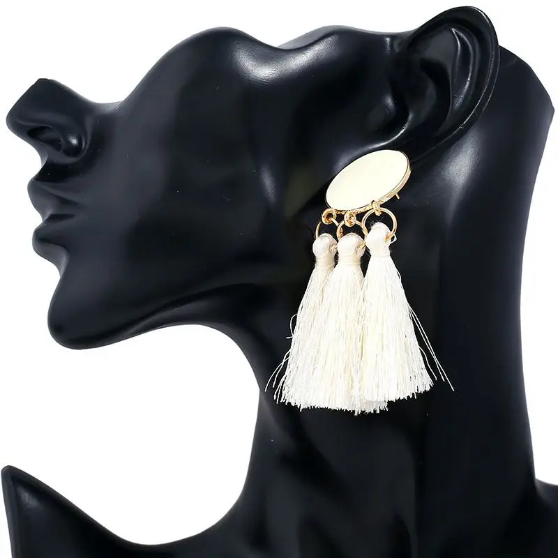 Новые Модные цветные серьги с кисточками для женщин длинные висячие девочек