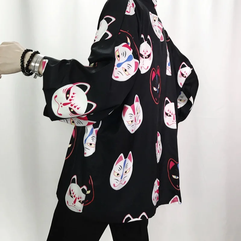 

Kimono Streetwear Japanese Kimono Man Asian Clothes Japanese Male Kimono Cardigan Men Shirt Kimonos Yukata Haori Women'S FF2834