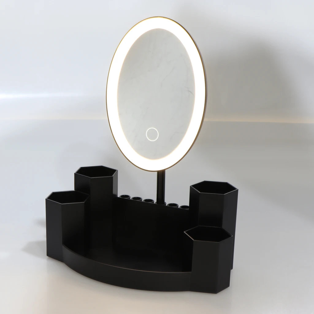 Зеркало для макияжа премиум класса MagiDeal с регулируемым углом и светодиодной