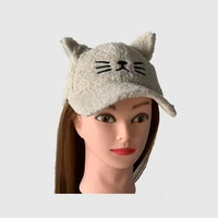 autumn and winter female baseball cap sweet cute ear cat caps lamb hair warm hats womens ponytail sweet girl cap 4 colors