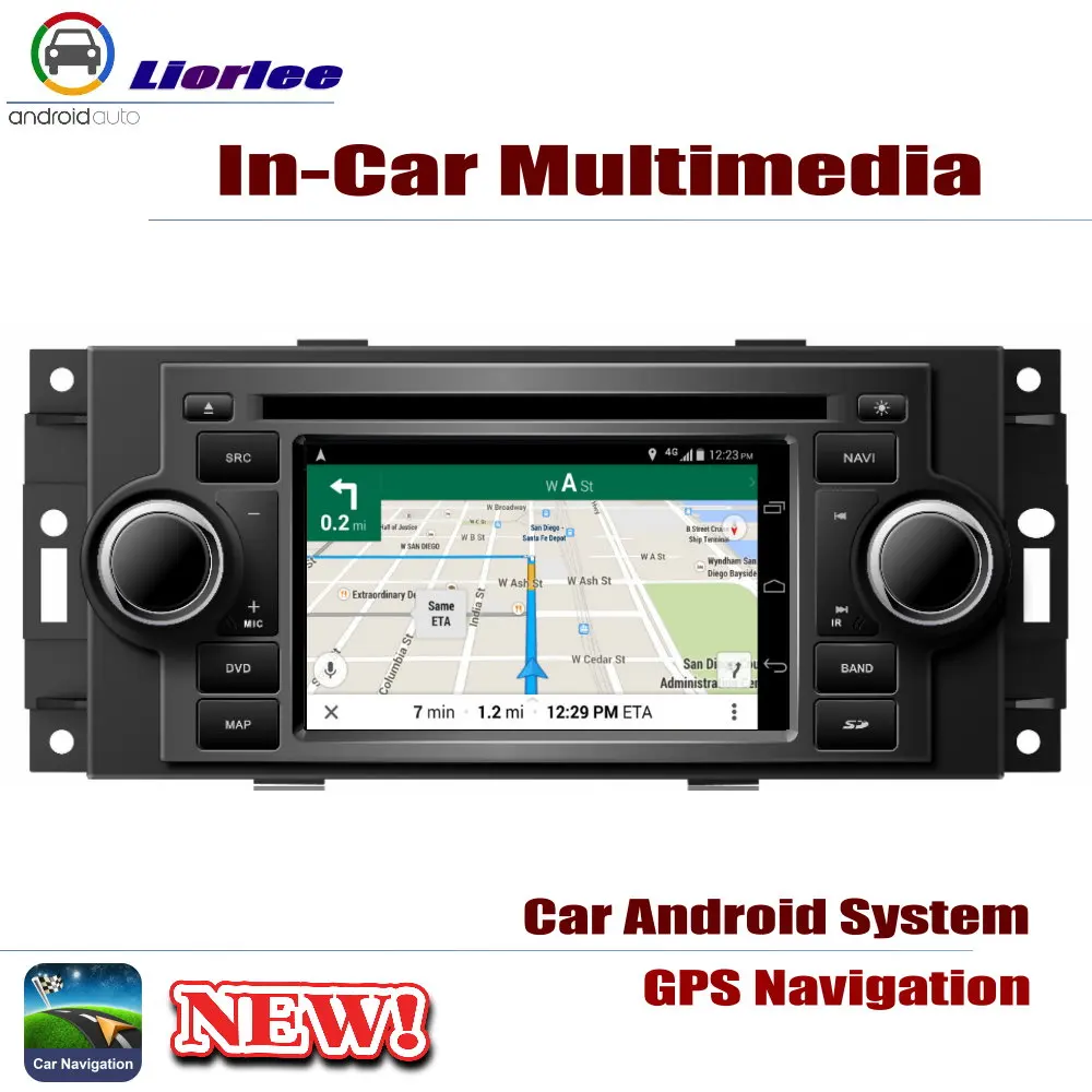 Автомагнитола DVD GPS плеер навигация для Jeep Grand Cherokee 2005 2007 Android HD дисплей система
