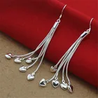 Женские серьги-змеи из серебра 925 пробы, в форме сердца