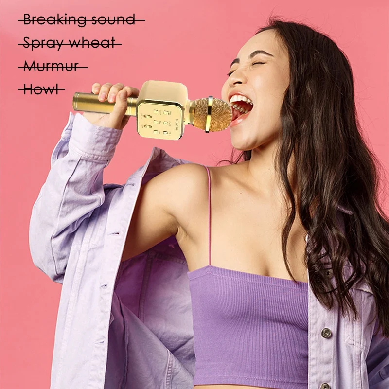 Беспроводной микрофон для караоке портативный пения KTV вечерние детские