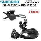 Переключатель передач Shimano Alivio M3100 9 s, Задний рычаг переключения передач, 9 скоростей, для горных велосипедов, оригинальные детали
