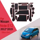 Противоскользящий коврик-подставка под ворота для Nissan Note E12 2012  2019 2018 2017, резиновая подставка, автомобильная наклейка, аксессуары для украшения двери