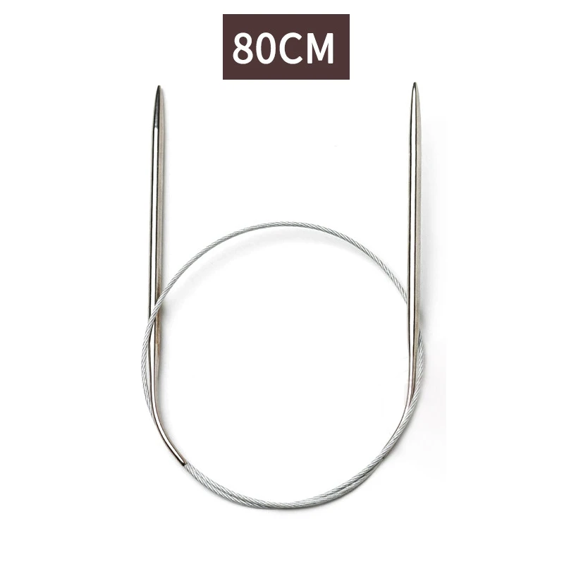 80 см круглые спицы из нержавеющей стали серебряные цветные плетеные штифты шарф