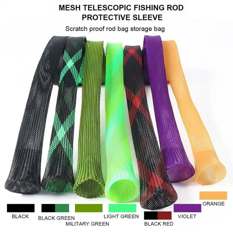 

170cm X 30mm Fishing Rod Sleeve Pole Mesh Tube Telescopic Fishing Rod Protective Cover Case Fishing Rod Cover Fishing Gear