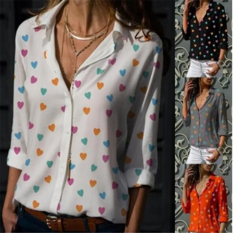 Женская блузка с длинным рукавом и V образным вырезом|Блузки| |