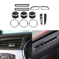 for ford mustang 2015 2020 gear shifter panel sticker dashboard air conditioning outlet decoration carbon fiber car accessories