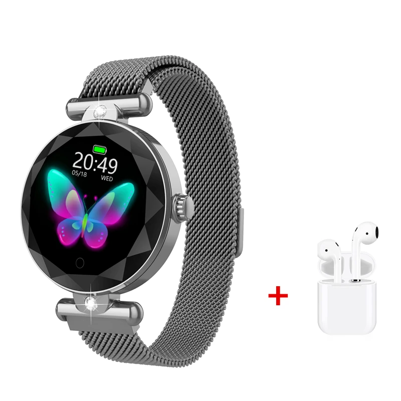silver add I9S ZGPAX новейший модный смарт-браслет для женщин с 3D бриллиантовым стеклом пульсометр кровяное давление монитор сна водонепроницаемые Смарт-часы pk H2 - Цвет: silver add I9S