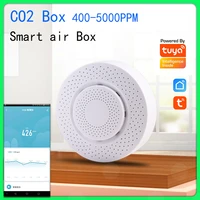 tuya wifi smart smoke alarm gas detector smart air box temperature humidity sensor work with tuyasmart life app