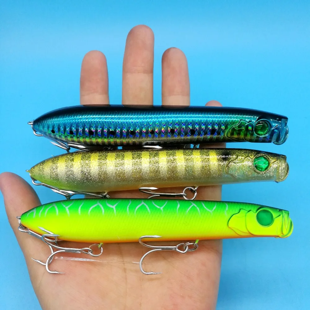 HOOFISH, 3 шт./лот, Поппер, приманка для рыбалки, 26 г/12,5 см, 8 цветов, для поверхности воды, карандаш, жесткая приманка, искусственная приманка