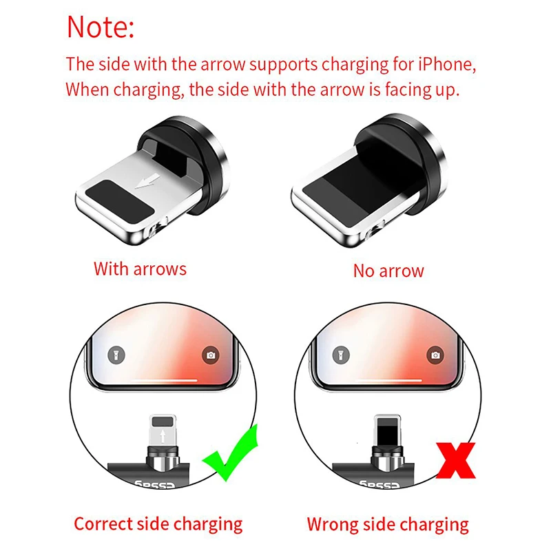 fpu 540 rotate magnetic cable micro usb type c cable for iphone fast charging magnet charger android mobile phone wire cord free global shipping