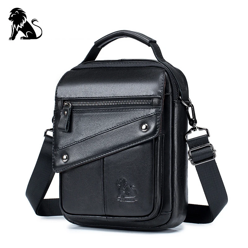 

Quality Original Leather Male Casual Shoulder Messenger Bag Cowhide Fashion Cross-body Bag 8" Pad Tote Mochila Satchel Bag 91326