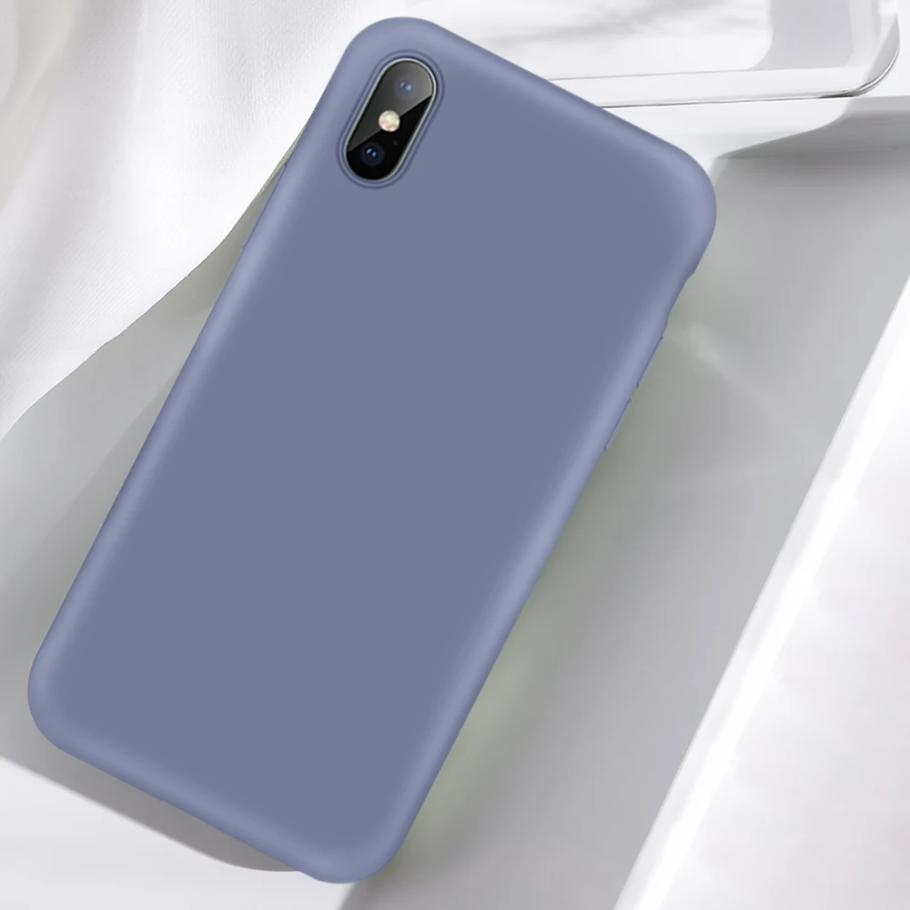 04 Жидкий силиконовый 360 Полный Чехол для iPhone 6 6S Plus X мягкий для iPhone 8 7 Чехол для iPhone 7 8 Plus X XR XS Max чехол Fundas - Цвет: 04