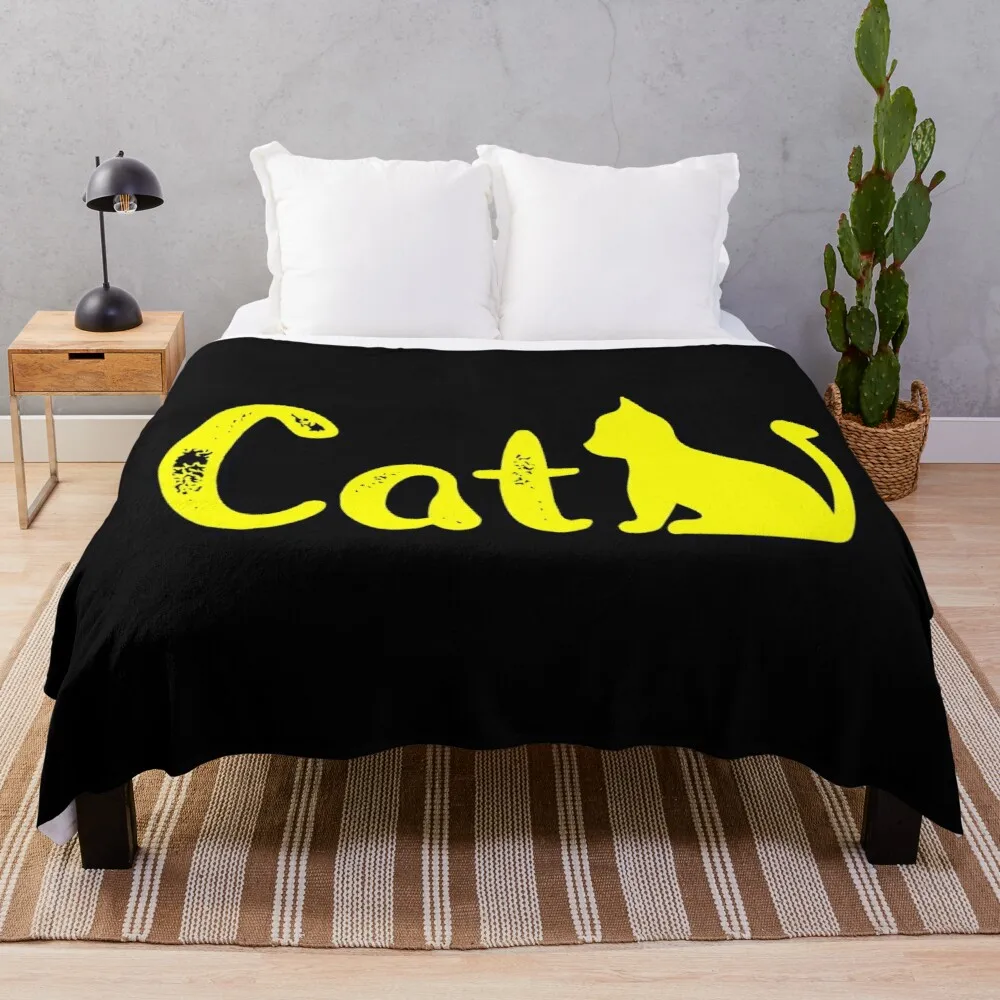 

Cat Plush Throw Fleece Blanket Throw for Boys BedSpread Sofa Bedroon Décor