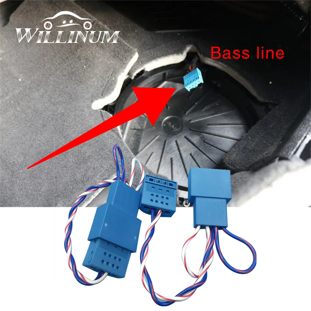 Car subwoofer Wiring fit for BMW F10 F11 F07 F20 F30 F32 F02 F25 G01 G30 speaker adapter horn harness bass low range line cable