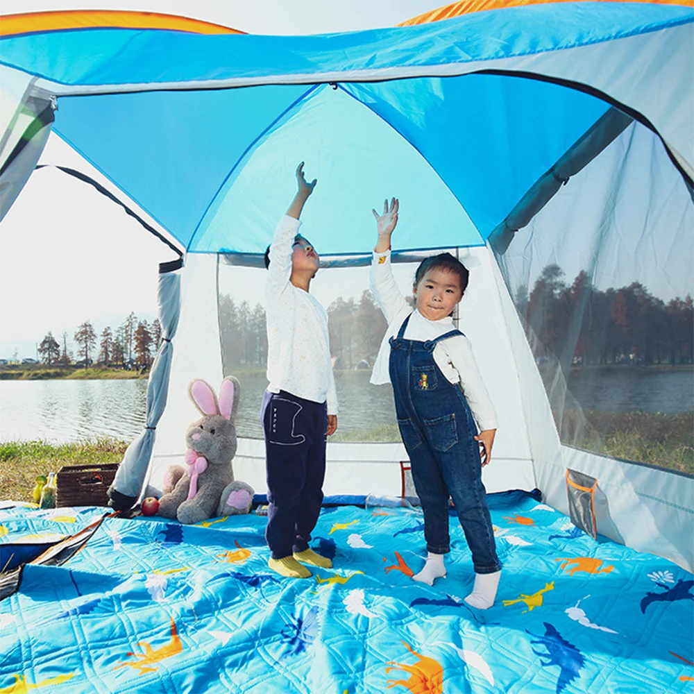 

TXZ 3-4 Person Family Camping Tent Kids Indoor Hiking Ultralight Waterproof Large Outdoor Tents Waterproof Oxford 0083