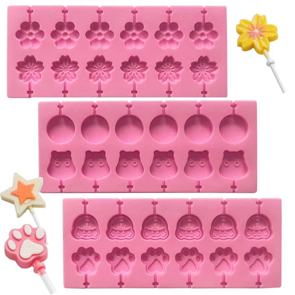 12 отверстий цветок медведь силиконовые формы для шоколада сделай сам конфеты