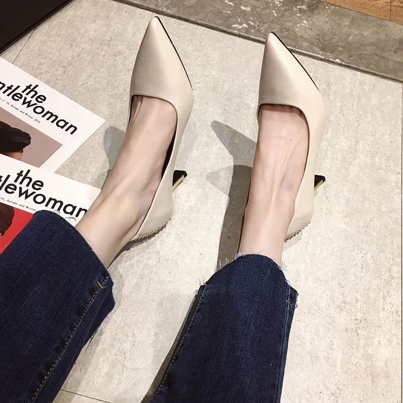 Лидер продаж женские туфли лодочки сезон весна осень свадебные на высоком