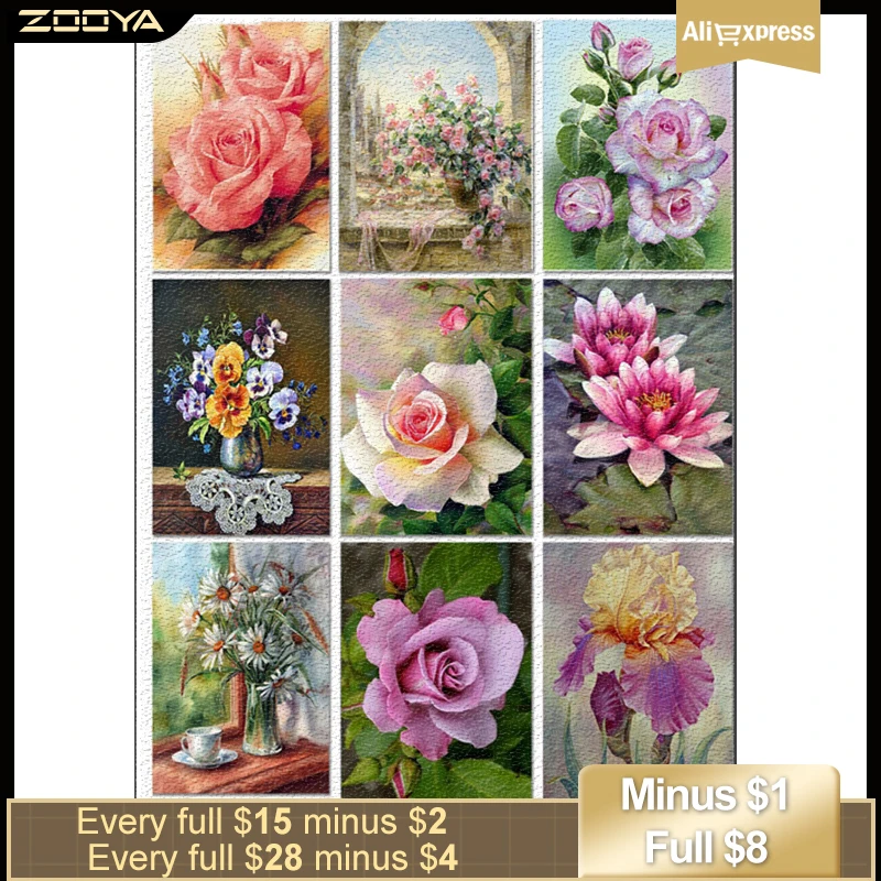 Zooya Diy 5D алмазная картина ваза Алмазная вышивка полностью круглые стразы Вышивка