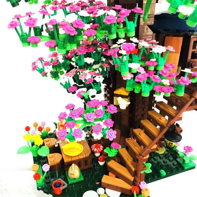 Mine Ideas Craft 1109 шт сезонные Treehouse 21318 уменьшенный вер строительные блоки дерево дом