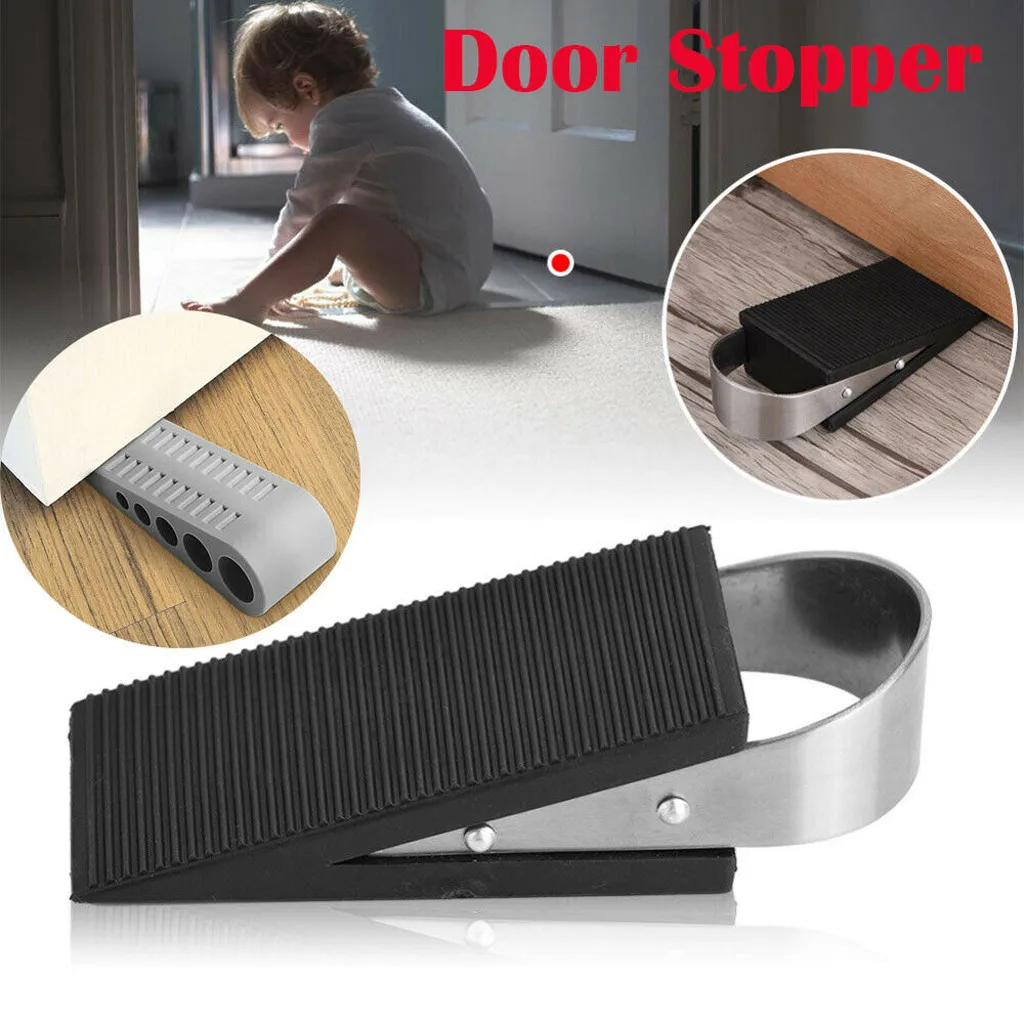 Резиновый Фиксатор двери из нержавеющей стали защитный блок блокировщик ветра