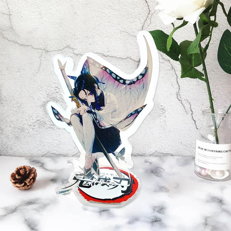 

1Pc Film Mugen Train Acrylic Stand Model Desk Figures Anime Demon Slayer:Kimetsu no Yaiba Comic Exhabition Decor Ornaments